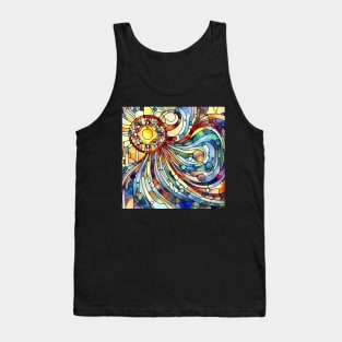 Psychedelic looking abstract illustration of stained glass Tank Top